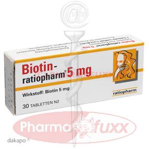 BIOTIN RATIOPHARM 5 mg Tabl., 30 Stk