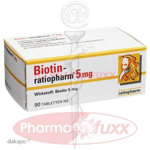 BIOTIN RATIOPHARM 5 mg Tabl., 90 Stk