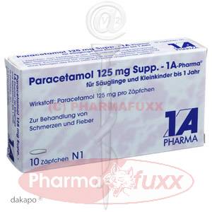 PARACETAMOL 125 mg b.1 J. 1A Pharma Suppos., 10 Stk