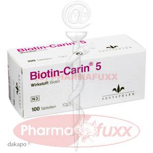 BIOTIN CARIN 5 mg lactosefrei Tabl., 100 Stk