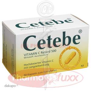 CETEBE Vitamin C Retardkapseln 500 mg, 60 Stk