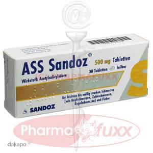 ASS SANDOZ 500 mg Tabl., 30 Stk
